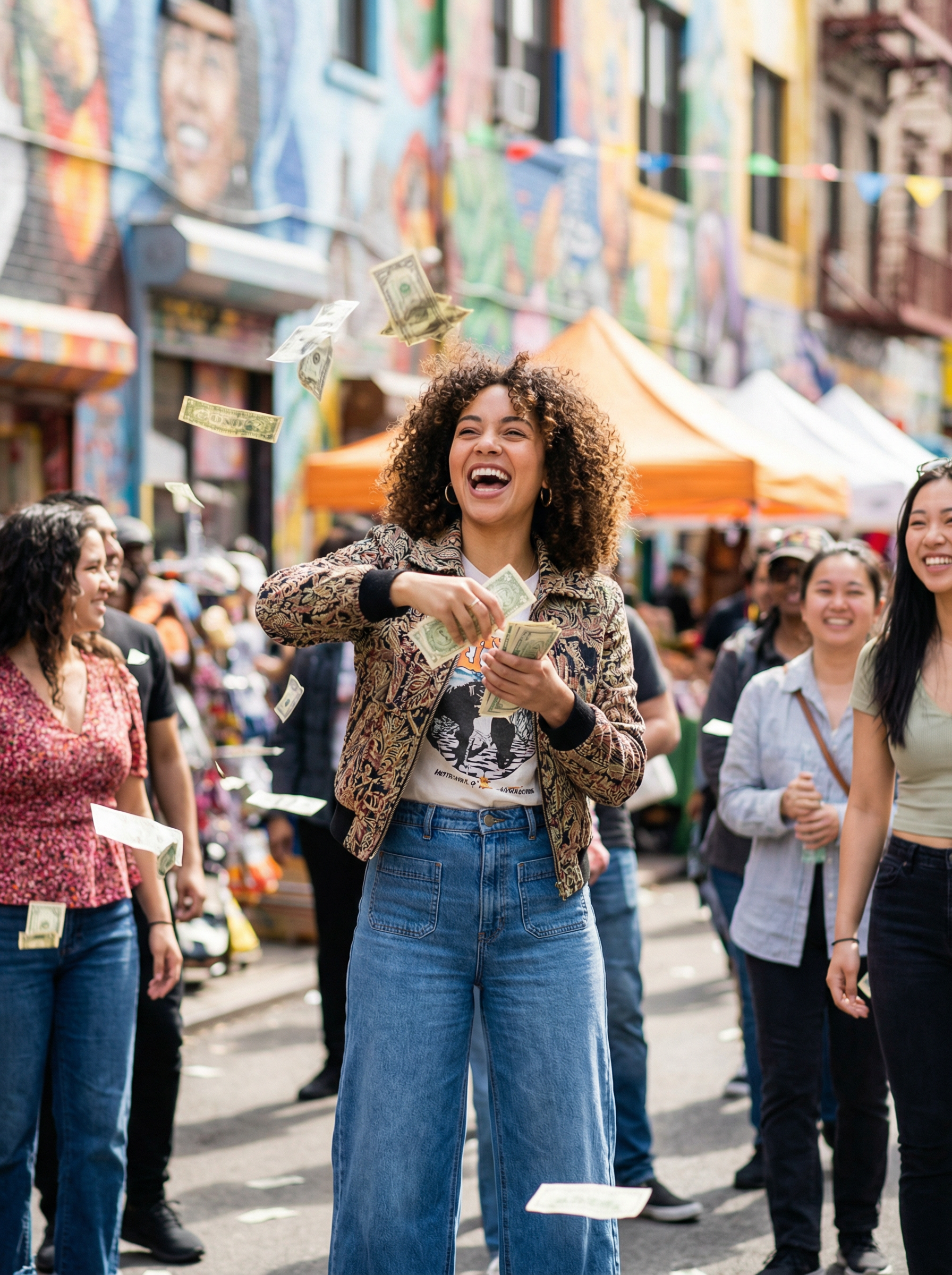 Affiliate celebrating earnings